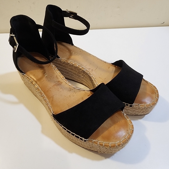 Kelly and Katie Faydrela black Wedges Espadrille Sandals Size 9M - Picture 3 of 11